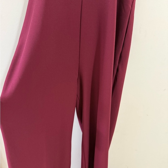 Lulu's Burgundy Halter Jumpsuit - Picture 2 of 3